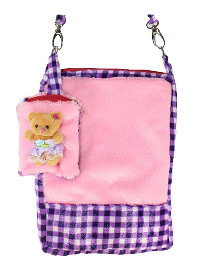 تيكلز حقيبة سفر ناعمة بتصميم مستطيل مخطط لطيف من تيكلز للأطفال من البنات والأولاد (اللون: وردي، المقاس: 28) - Image 3